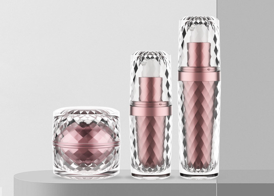 Botol Kosmetik Akrilik Berlian Mewah Dan Jar 30ml 15ml